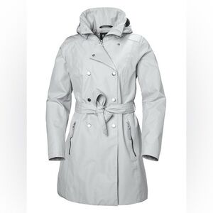 NWT Helly Hansen Womens Welsey II Trench light gray XS